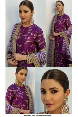 Bollywood Sabyasachi Inspired Anushka sharma Purple suit