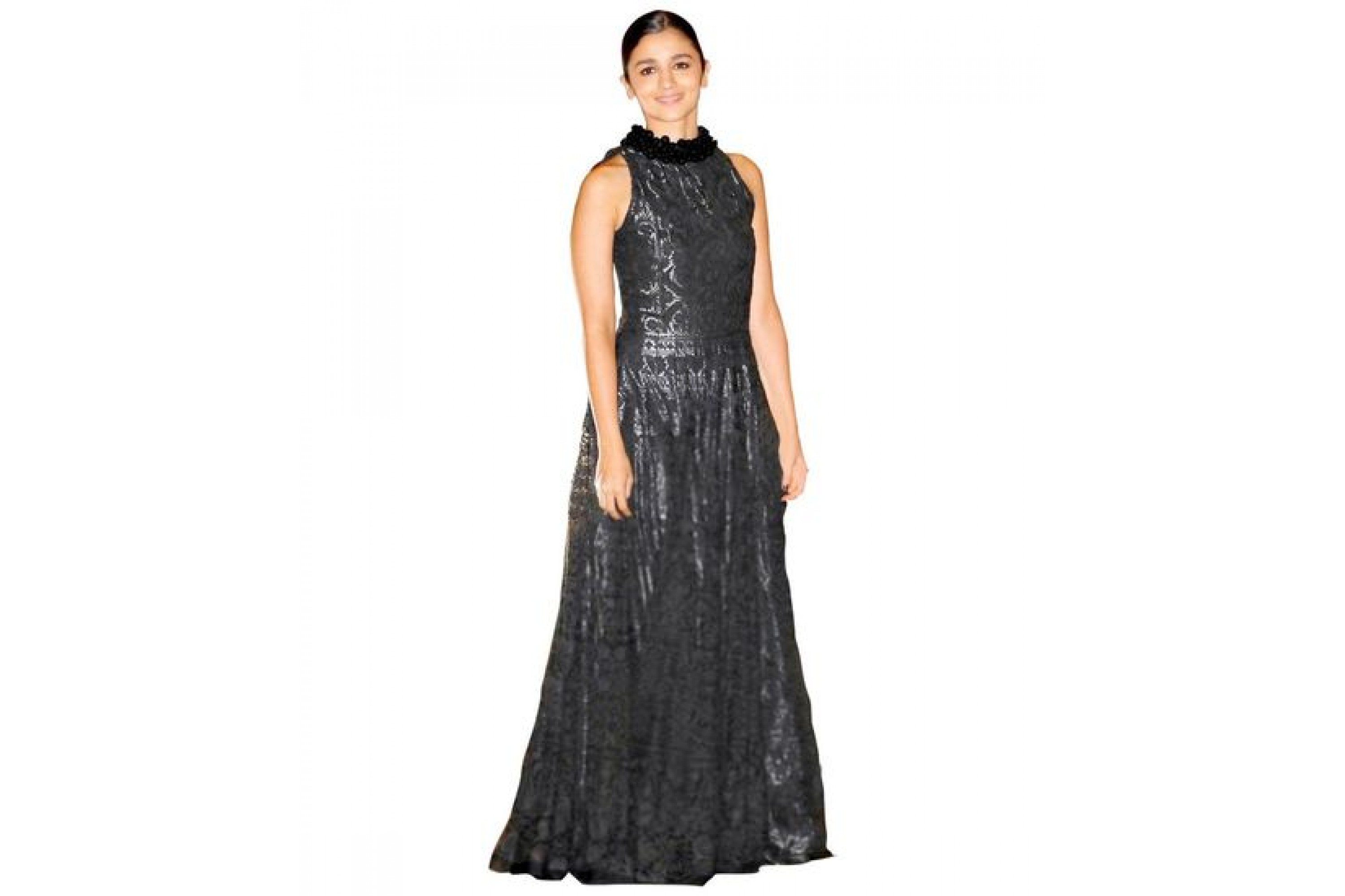 black colour net gown