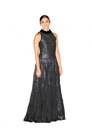 black colour net gown
