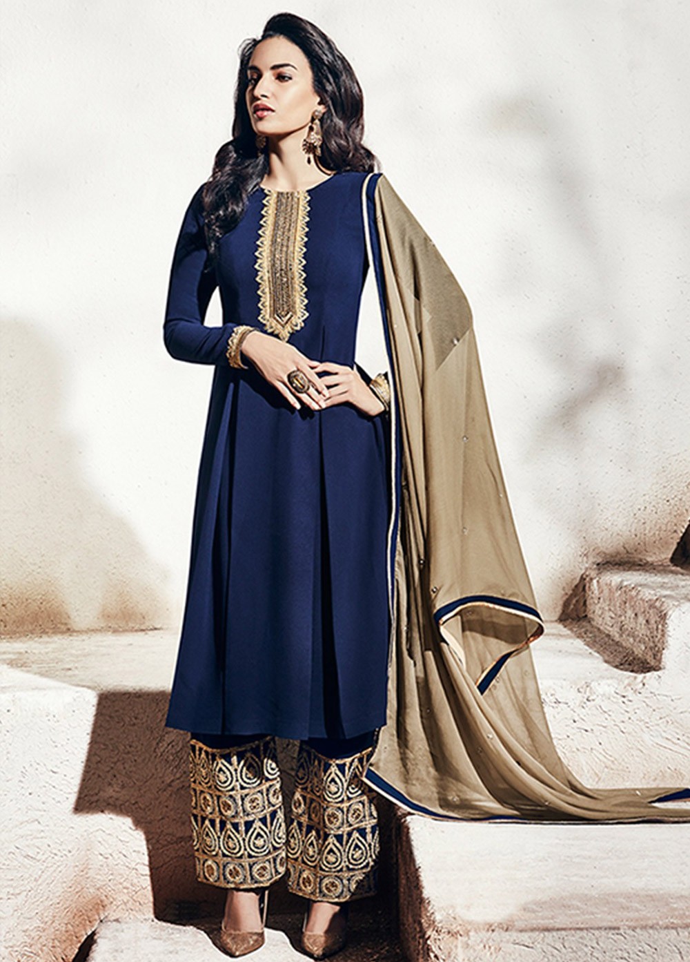 shoulder cut salwar suit