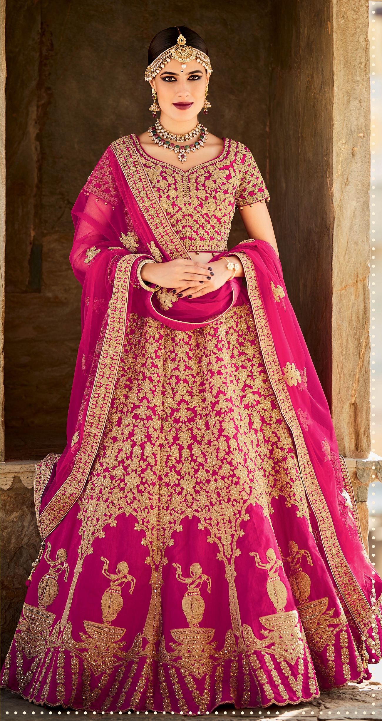 silk lehenga dress
