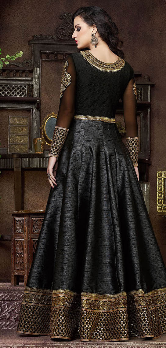 black party wear anarkali
