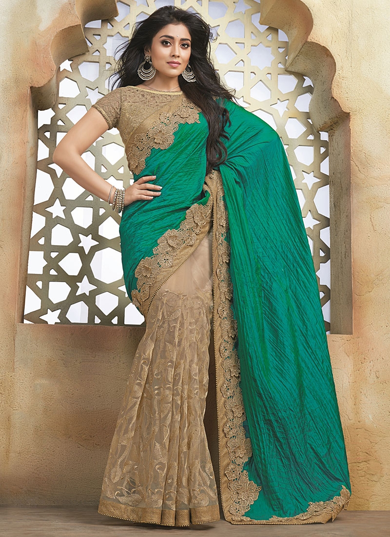Designer Saris online shopping in USA UK CanadaBuy Legendary Sea Green