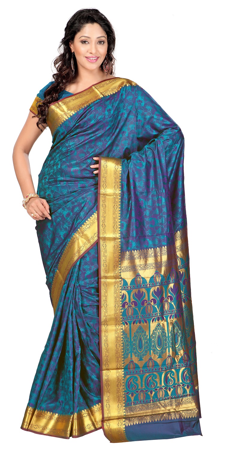 Silk Sarees Buy Nandani Art Silk Rich ZariPallu Emboss Art sareeRama