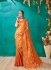 Orange Banarasi Silk Designer Classic Wear Banarasi Silk Saree 61925