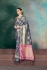 Navy Blue Pink Banarasi Silk party wear saree 59945