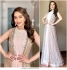 Bollywood Madhuri Dixit Light pink georgette gown