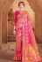 Magenta banarasi festival wear saree 60845