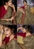Brown silk embroidered party wear saree 821