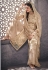 Beige net embroidered palazzo suit 1002