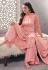 Pink net embroidered palazzo suit 1008