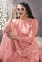 Pink net embroidered palazzo suit 1008