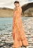 Peach georgette kameez with palazzo 17005