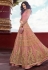 Pink banglori silk embroidered indo western lehenga choli 5406