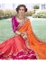 Orange pink Georgette party wear saree 6911