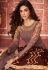 Brown georgette embroidered abaya style anarkali suit 8288