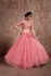 Pink color net sequins work wedding lehenga
