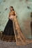Black color net sequins wedding lehenga