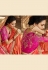 Peach banarasi silk festival wear saree 77436