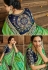 Green banarasi silk saree with blouse 77437