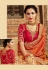 Orange banarasi silk saree with blouse 77441