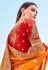 Orange banarasi half and half saree 2909