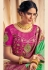 Green silk saree with blouse 11112