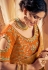 Orange jacquard silk festival wear saree 11113