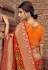 Maroon banarasi silk saree with blouse 2807