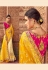 Yellow banarasi silk half and half saree 2805