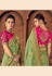Green banarasi silk saree with blouse 2810