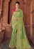 Green banarasi silk saree with blouse 2810