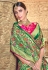 Green banarasi silk festival wear saree 3001