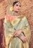 Gray banarasi silk saree with blouse 3010