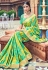 Green banarasi silk saree with blouse 3014