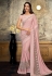 Pink lycra party wear saree 11211