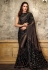 Brown lycra saree with blouse 11222