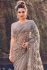 Cement net heavy zarkan wedding wear saree