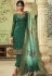 green shade satin georgette straight trouser suit 10702