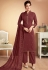 brown shade muslin straight palazzo style suit 924