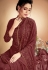 brown shade muslin straight palazzo style suit 924