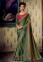 Green art silk embroidered party wear saree 88345