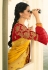 Mustard banarasi silk saree with blouse 6005
