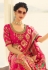 Pink banarasi silk saree with blouse 6007