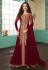 Maroon georgette center slit anarkali suit 7074