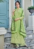 Light green faux georgette readymade straight cut suit 1085