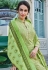 Light green faux georgette readymade straight cut suit 1085