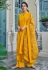 Yellow faux georgette readymade palazzo suit 1081