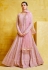 Pink georgette readymade floor length anarkali suit 2091