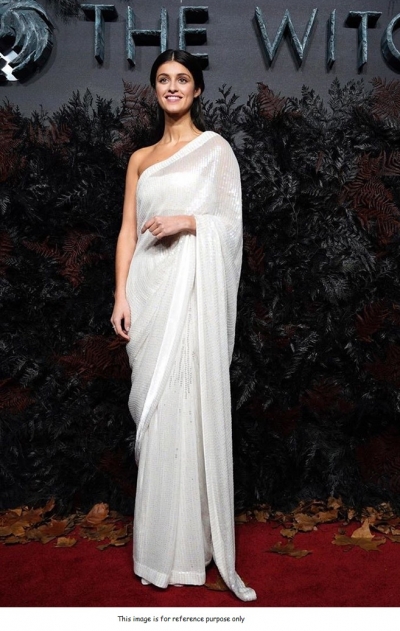 Bollywood Manish malhotra inspired White sequins saree